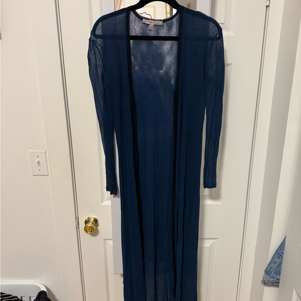 vintage victoria’s secret long mesh top robe
